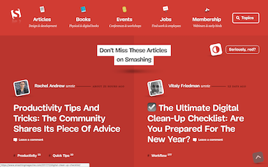The Smashing Magazine inspiration
